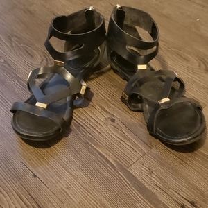 Black Gladiator Sandals